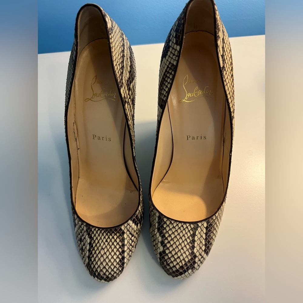 Christian Louboutin Authentic Python Leather Clas… - image 1